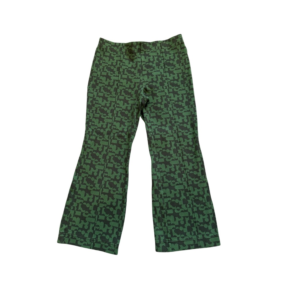Mod Geometric Kick Flare Maeve The Margot Pants Green Black Small